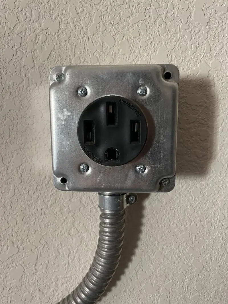 NEMA 14-50 outlet installed for Electrical Panel Upgrade in Pembroke Pines